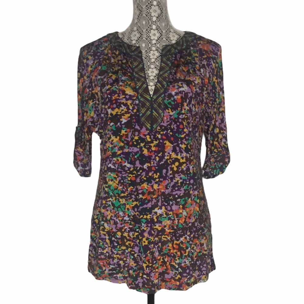 BCBGmaxazria Multicolor V neck top